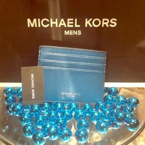Michael Kors Mens 💙 Tall card case wallet NEW